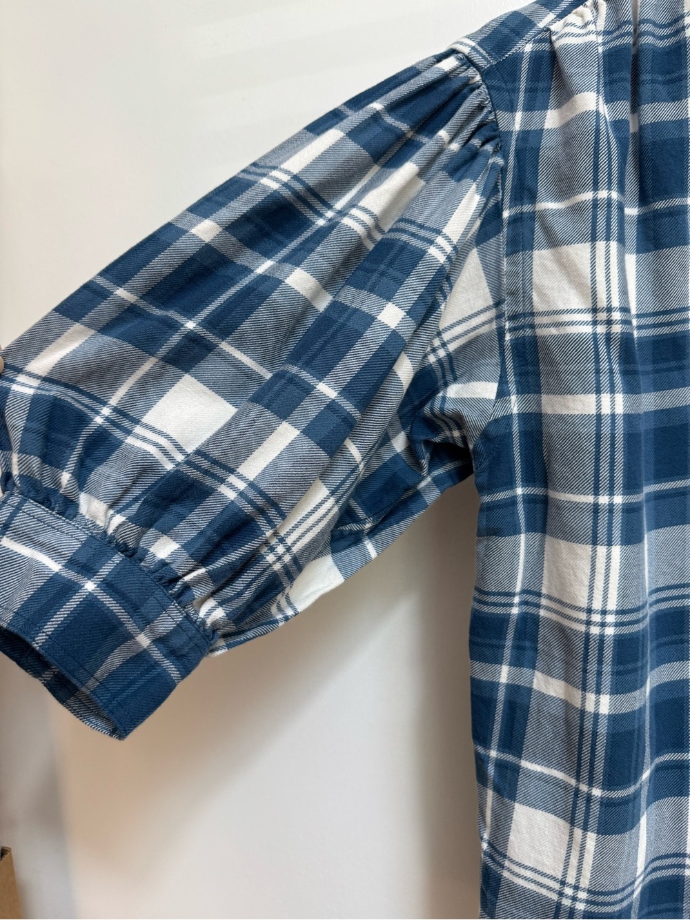Polo Ralph Lauren Cotton Plaid Popover Blouse Top Women Small Country Western - Picture 5 of 14